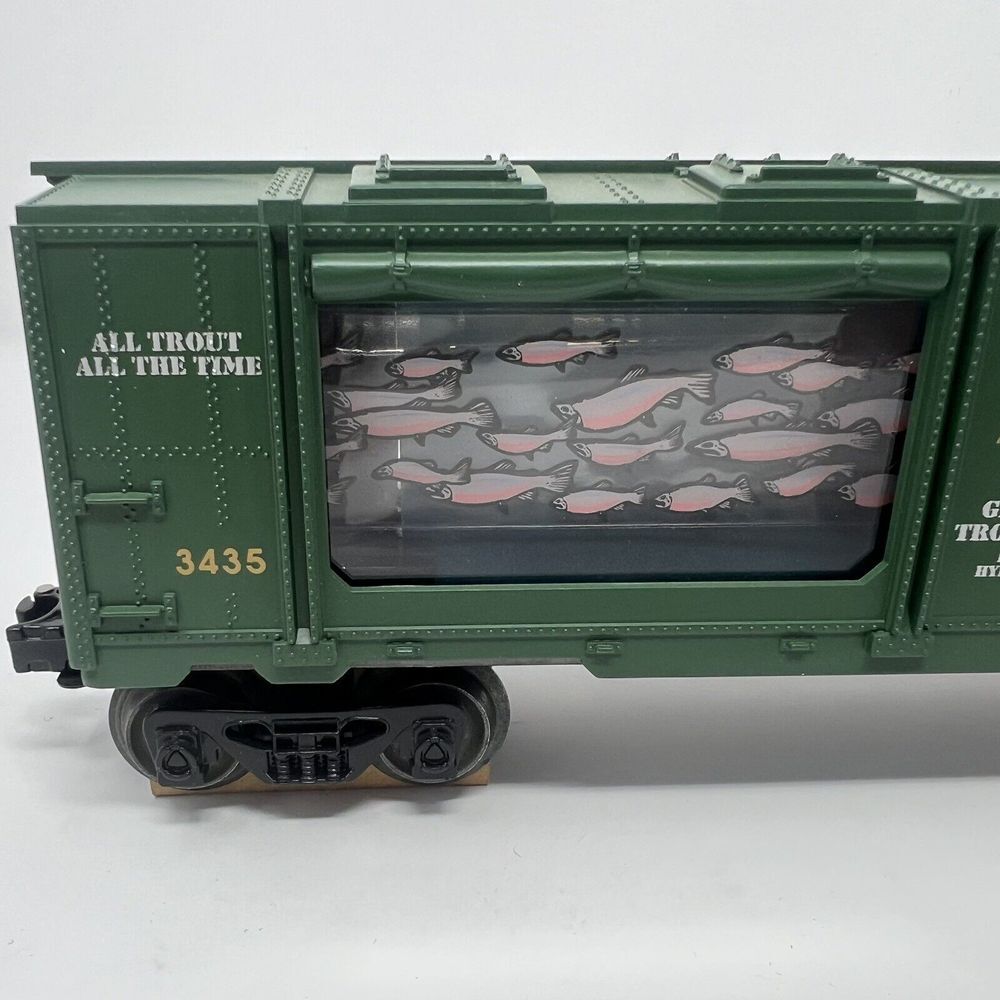 Lionel 3435 Gil Finn's Trout Ranch Animated Aquarium Boxcar New In Box - Picture 3 of 6